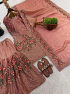 Pink Colour Pure Fendy Silk With Heavy Embroidery Sequence Work Readymade Suits Nsr 887